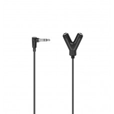 Кабель Audio Hama 3.5мм-3.5мм (M/F) 0.12m Black (00205190)