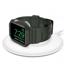 Ремешок TPU Spigen Rugged Armor Pro для Apple Watch 44/45mm Military Green (062CS26016)