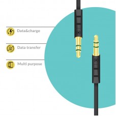 Кабель Audio Piko CB-AB11 3.5мм-3.5мм (M/M) 1m Black (1283126489150)
