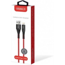 Кабель Intaleo CBRNYL1 USB-Lightning 1.2m 12W 2.4A Red (1283126559471)