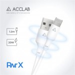 Кабель ACCLAB PwrX USB-Lightning 1.2m 20W 2.4А White (1283126559549)