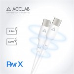 Кабель ACCLAB PwrX Type-C-Type-C 1.2m 60W 2.4А White (1283126559563)