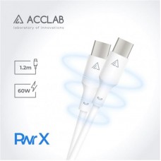 Кабель ACCLAB PwrX Type-C-Type-C 1.2m 60W 2.4А White (1283126559563)