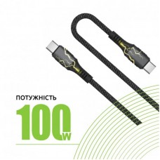 Кабель Intaleo CBGPD100WTT2 Type-C-Type-C 2m 100W 2.8A Grey (1283126559570)