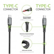 Кабель Intaleo CBGPD100WTT2 Type-C-Type-C 2m 100W 2.8A Grey (1283126559570)