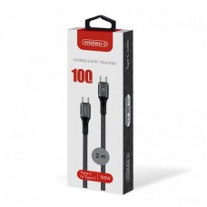 Кабель Intaleo CBGPD100WTT2 Type-C-Type-C 2m 100W 2.8A Grey (1283126559570)