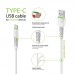 Кабель Intaleo CBFLEXT1 USB-Type-C 1.2m 2.4A White (1283126568534)