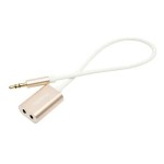 Адаптер Remax RL-S20 Sharing AUX 3.5мм-3.5мм miniJack (2*F-M) Gold (2000700007109)