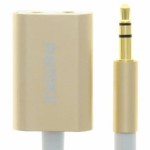 Адаптер Remax RL-S20 Sharing AUX 3.5мм-3.5мм miniJack (2*F-M) Gold (2000700007109)