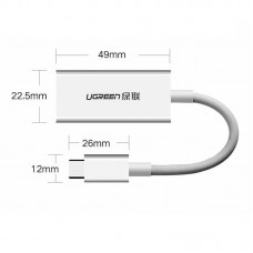 Адаптер Ugreen MM130 Type-C-DisplayPort 4K 60Hz Gray (40372)