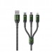 Кабель WK WDC-170 Raython 3в1 USB-Lightning-МicroUSB-Type-C 6A 1.2m Black (6941027631980)