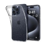 Чехол накладка Spigen TPU Liquid Crystal Glitter для iPhone 15 Pro Crystal Quartz (ACS06701)