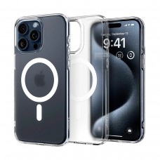 Чехол накладка Spigen TPU Ultra Hybrid MagSafe для iPhone 15 Pro Frost Clear (ACS06719)