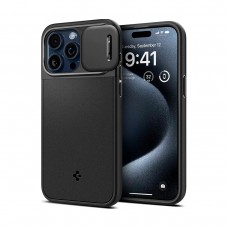Чехол накладка Spigen PC Optik Armor MagSafe для iPhone 15 Pro Black (ACS06738)