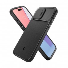 Чехол накладка Spigen PC Optik Armor MagSafe для iPhone 15 Pro Black (ACS06738)