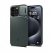 Чехол накладка Spigen PC Optik Armor MagSafe для iPhone 15 Pro Abyss Green (ACS06739)
