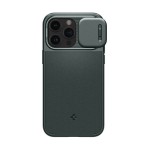 Чехол накладка Spigen PC Optik Armor MagSafe для iPhone 15 Pro Abyss Green (ACS06739)