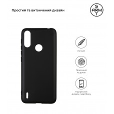 Чехол накладка TPU Armorstandart Matte Slim Fit для Motorola E7 Power / E7i Power Black (ARM59608)