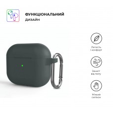 Чехол ArmorStandart TPU Hang для кейса наушников Apple AirPods 3 Advanced ash (ARM60306)