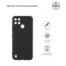 Чехол накладка TPU Armorstandart Matte Slim Fit для Realme C25Y / C21Y Camera Cover Black (ARM60687)