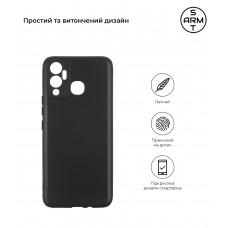 Чехол накладка TPU Armorstandart Matte Slim Fit для Infinix Hot 12 Play (X6816D) Camera cover Black (ARM62269)