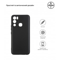Чехол накладка TPU Armorstandart Matte Slim Fit для Infinix Hot 12i 4G (X665B) Camera cover Black (ARM62270)