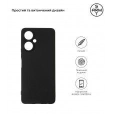 Чехол накладка TPU Armorstandart Matte Slim Fit для Tecno Camon 19 4G / 19 Pro 4G Cam cov Black (ARM63709)