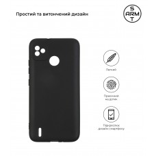 Чехол накладка TPU Armorstandart Matte Slim Fit для Tecno POP 5 Camera Cover Black (ARM64733)