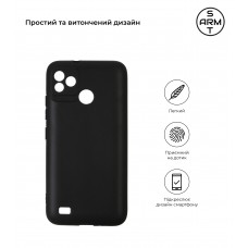 Чехол накладка TPU Armorstandart Matte Slim Fit для Tecno POP 5 Go (BD1) Camera cover Black (ARM65318)