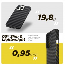 Чехол накладка ArmorStandart TPU LikeCarbon MagCase для Apple iPhone 13 Pro Black (ARM66361)