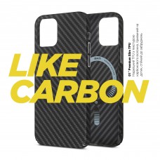 Чехол накладка ArmorStandart TPU LikeCarbon MagCase для Apple iPhone 14 Plus Black (ARM66364)
