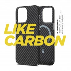Чехол накладка ArmorStandart TPU LikeCarbon MagCase для Apple iPhone 14 Pro Black (ARM66365)