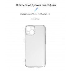 Чехол накладка ArmorStandart TPU Air Series для Apple iPhone 15 Camera cover Transparent (ARM68237)