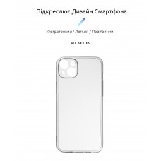 Чехол накладка ArmorStandart TPU Air Series для Apple iPhone 15 Plus Camera cover Transparent (ARM68238)