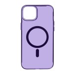 Чехол накладка ArmorStandart TPU Y23 MagSafe для Apple iPhone 15 Plus Transparent Purple (ARM68337)