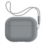 Чехол ArmorStandart TPU Silicone with straps для кейса наушников Apple Airpods Pro 2 Gray (ARM68610) Чехол ArmorStandart TPU Silicone with straps для кейса наушников Apple Airpods Pro 2 Gray (ARM68610)