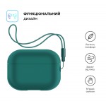 Чехол ArmorStandart TPU Silicone with straps для кейса наушников Apple Airpods Pro 2 Dark Green (ARM68612) Чехол ArmorStandart TPU Silicone with straps для кейса наушников Apple Airpods Pro 2 Dark Green (ARM68612)