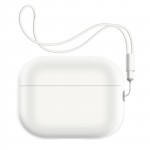 Чехол ArmorStandart TPU Silicone with straps для кейса наушников Apple Airpods Pro 2 White (ARM68618)