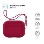 Чехол ArmorStandart TPU Silicone with straps для кейса наушников Apple Airpods Pro 2 Wine Red (ARM68620) Чехол ArmorStandart TPU Silicone with straps для кейса наушников Apple Airpods Pro 2 Wine Red (ARM68620)