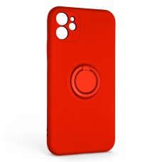 Чехол накладка ArmorStandart TPU Icon Ring для Apple iPhone 11 Red (ARM68642)