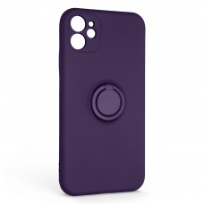 Чехол накладка ArmorStandart TPU Icon Ring для Apple iPhone 11 Dark Purple (ARM68646)