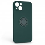 Чехол накладка ArmorStandart TPU Icon Ring для Apple iPhone 13 Dark Green (ARM68658)