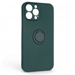 Чехол накладка ArmorStandart TPU Icon Ring для Apple iPhone 13 Pro Max Dark Green (ARM68680)