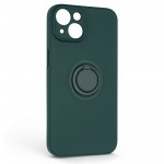 Чехол накладка ArmorStandart TPU Icon Ring для Apple iPhone 14 Dark Green (ARM68691)