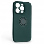 Чехол накладка ArmorStandart TPU Icon Ring для Apple iPhone 14 Pro Dark Green (ARM68713)