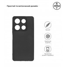 Чехол накладка TPU Armorstandart Matte Slim Fit для Infinix Note 30 Pro 4G (X678B) Camera cover Black (ARM69016)