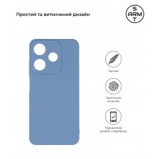 Чехол накладка TPU Armorstandart Matte Slim Fit для Tecno Spark 10 4G (KI5q) Camera cover Light Blue (ARM69071)