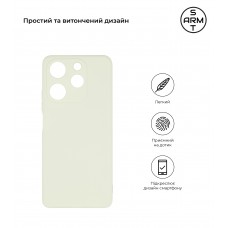 Чехол накладка TPU Armorstandart Matte Slim Fit для Tecno Spark 10 Pro (KI7) Camera cover White (ARM69072)