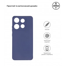 Чехол накладка TPU Armorstandart Matte Slim Fit для Infinix Smart 7 Camera cover Blue (ARM69076)
