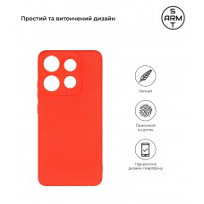 Чехол накладка TPU Armorstandart Matte Slim Fit для Infinix Smart 7 Camera cover Red (ARM69078)
